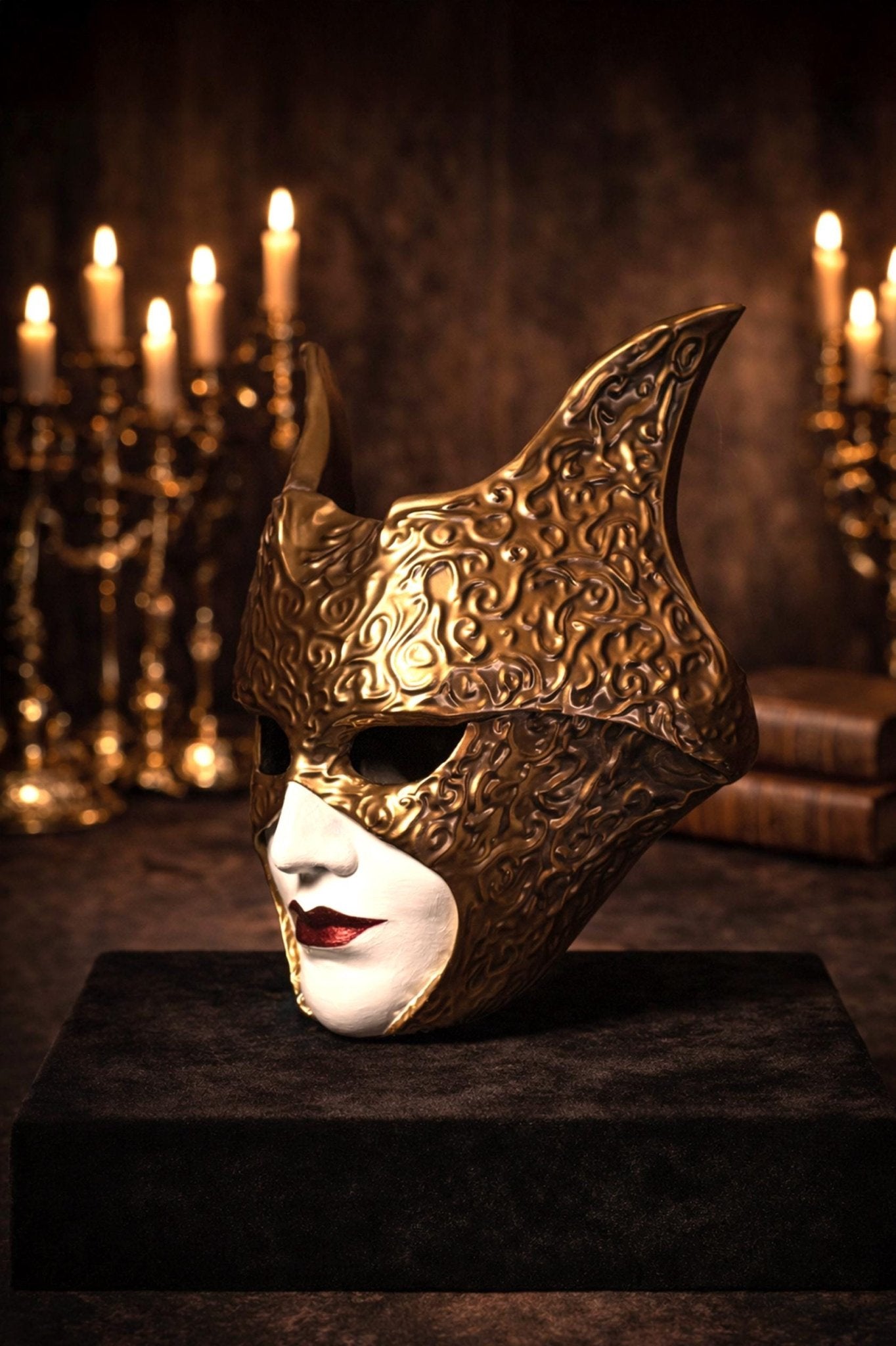 Baroque Gold Eyes Wide Shut Inspired Mask: Ornate, Volto Mask, Kubrick Film, masquerade - Venemask