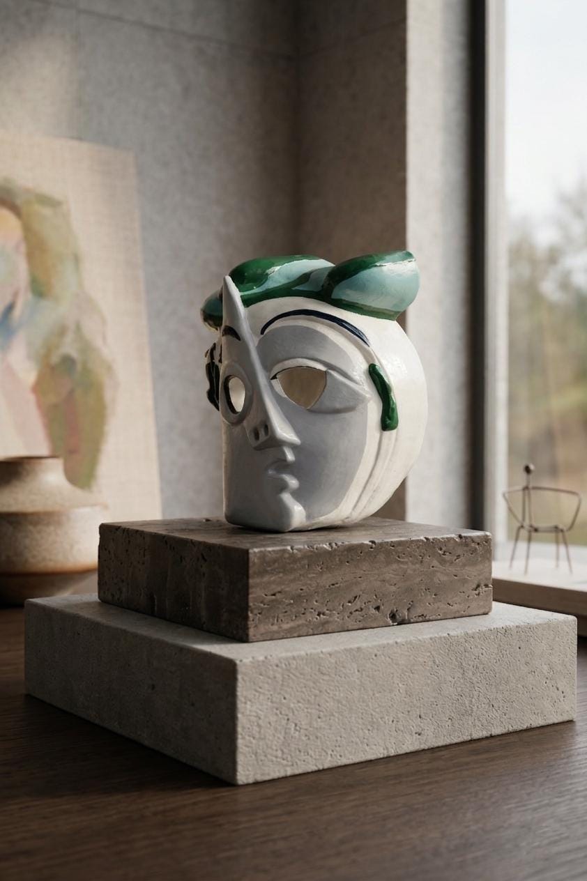 Cubist Picasso mask, Eyes Wide Shut Inspired: Surreal Art Mask for Costume, Masquerade & Wall Decor - Venemask