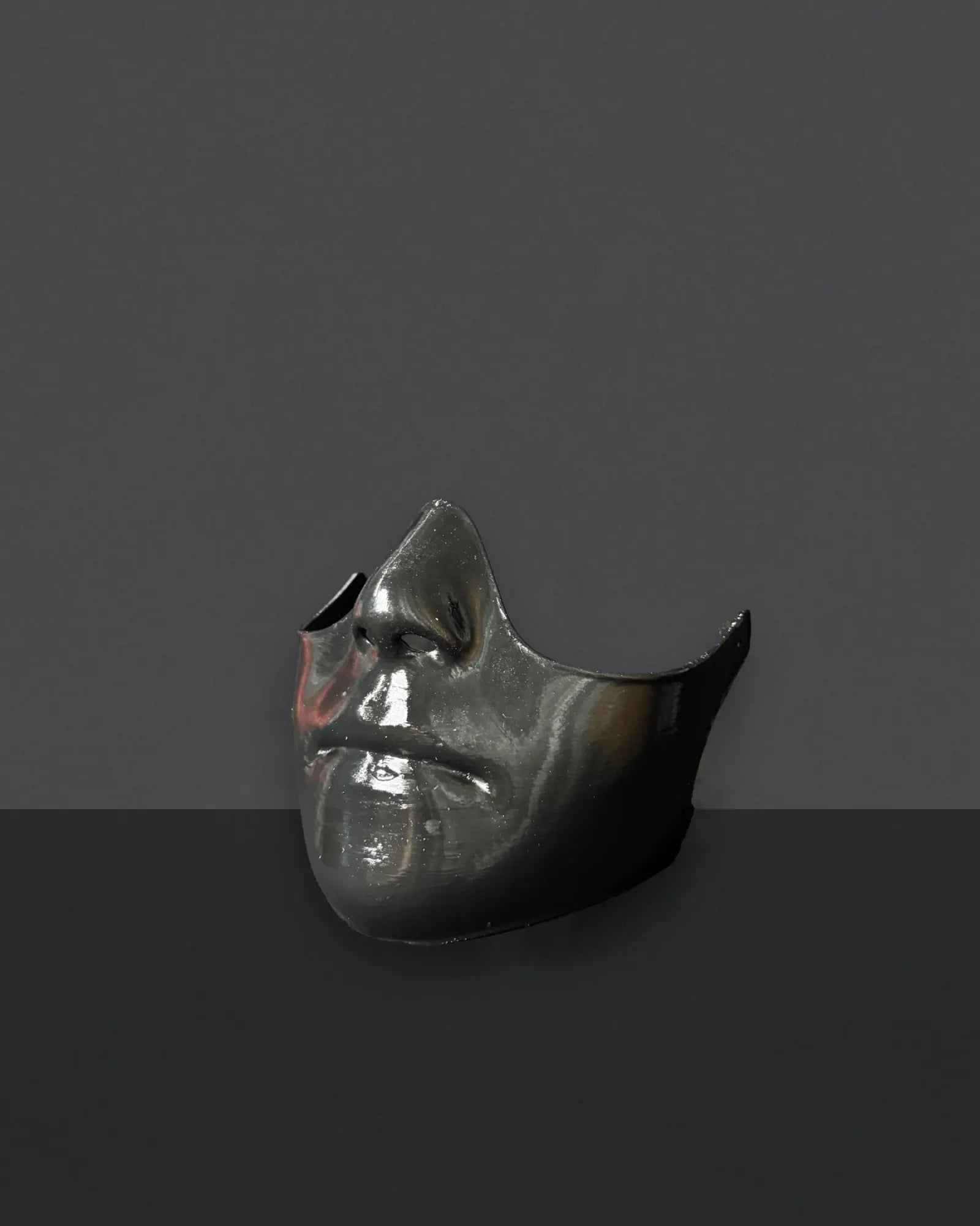 Ghost inspired Rite Here Rite Now Ghoulette Cello player; Mouth Black mask, handcrafted Venetian cosplay fantasy mask