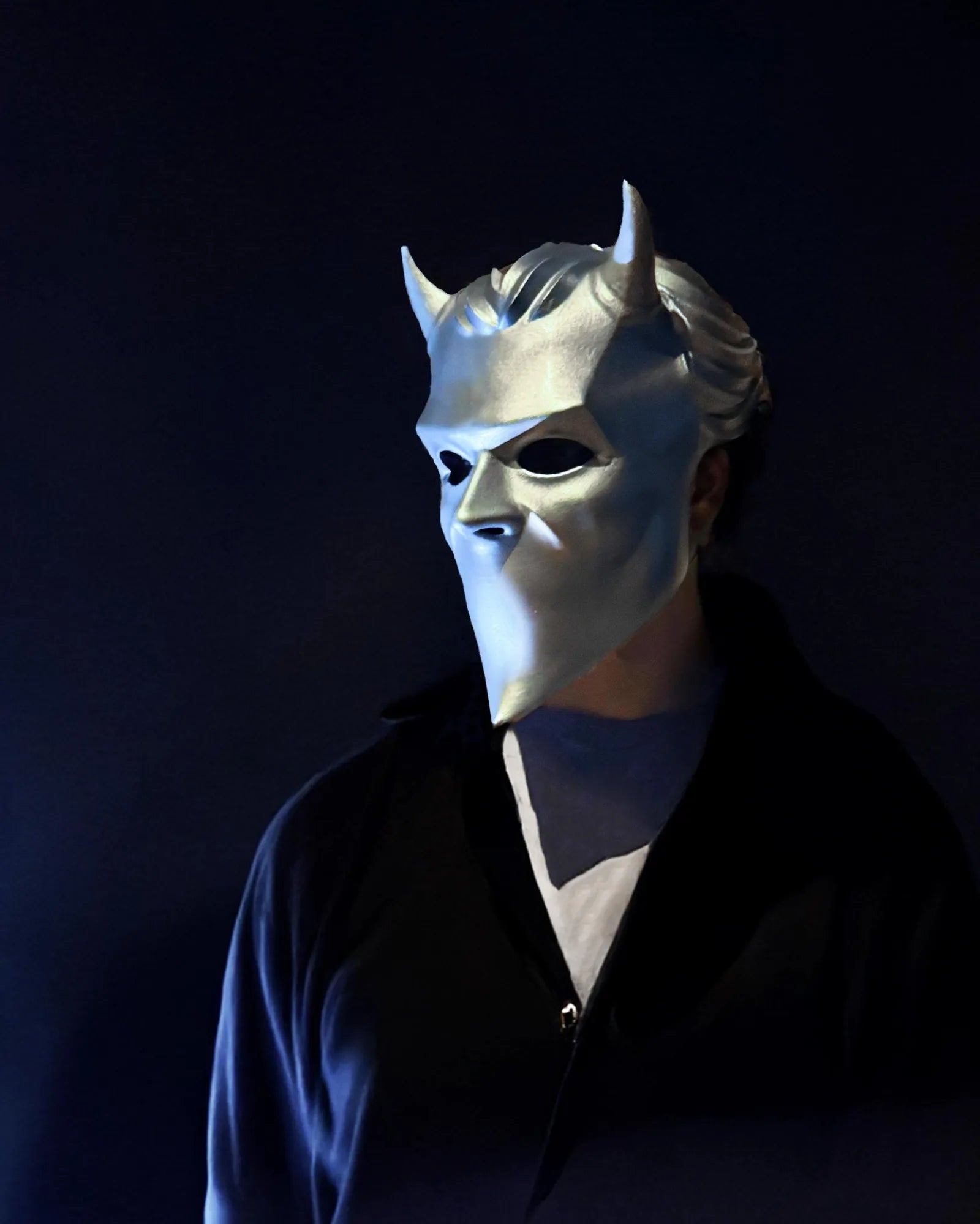 Ghost Nameless Ghoul Prequelle Era 4; Full Head Helmet Mask, handcrafted Venetian cosplay mask with fantasy design.