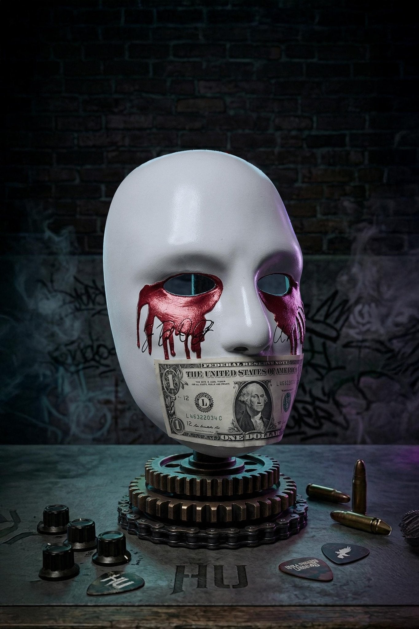 Hollywood Undead J - Dog Inspired Swan Song Mask: Halloween Scary Soft Masquerade Mask - Venemask