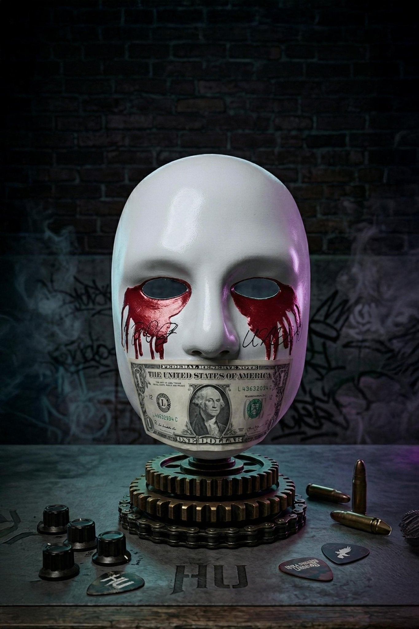 Hollywood Undead J - Dog Inspired Swan Song Mask: Halloween Scary Soft Masquerade Mask - Venemask
