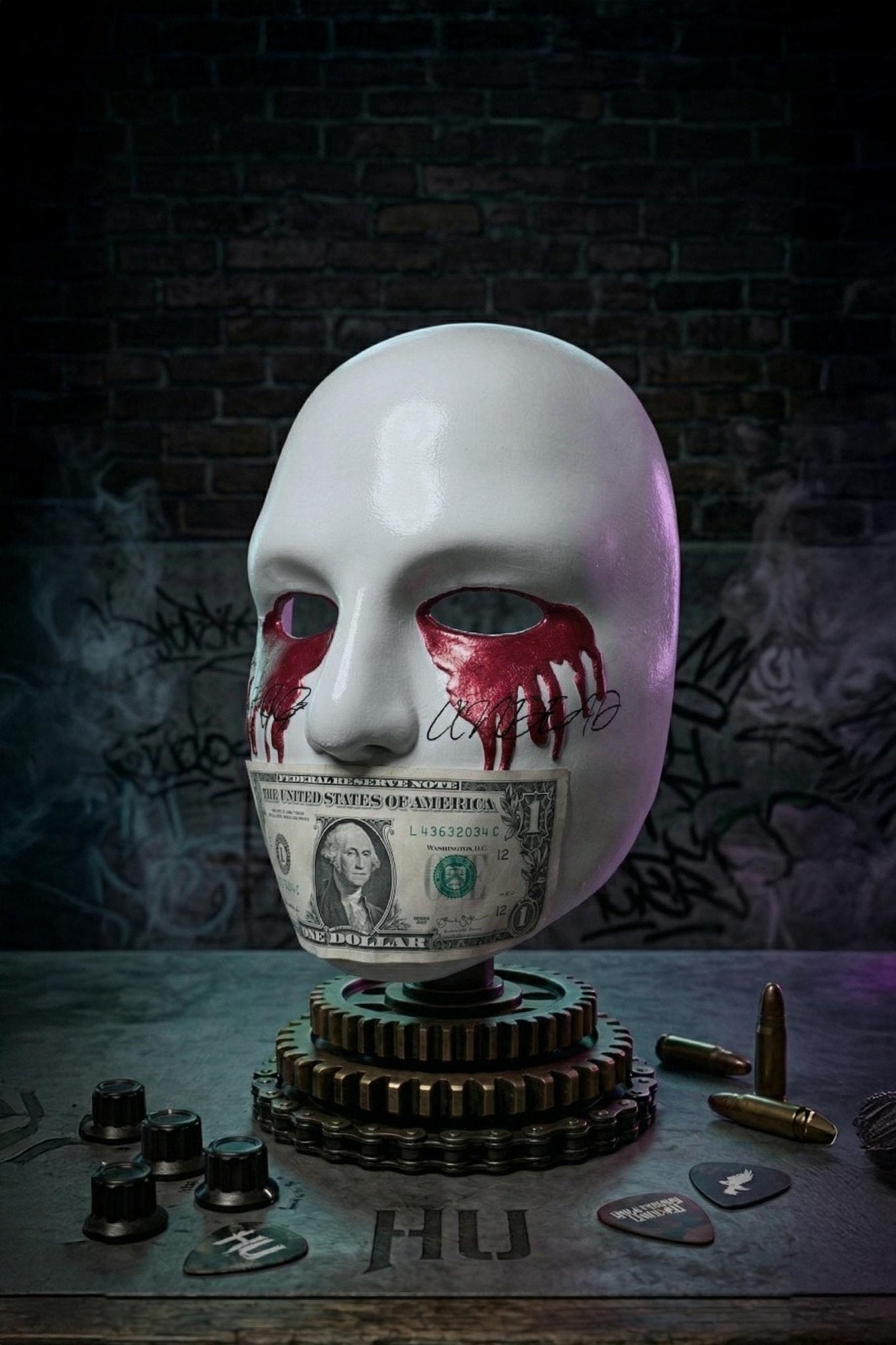 Hollywood Undead J - Dog Inspired Swan Song Mask: Halloween Scary Soft Masquerade Mask - Venemask