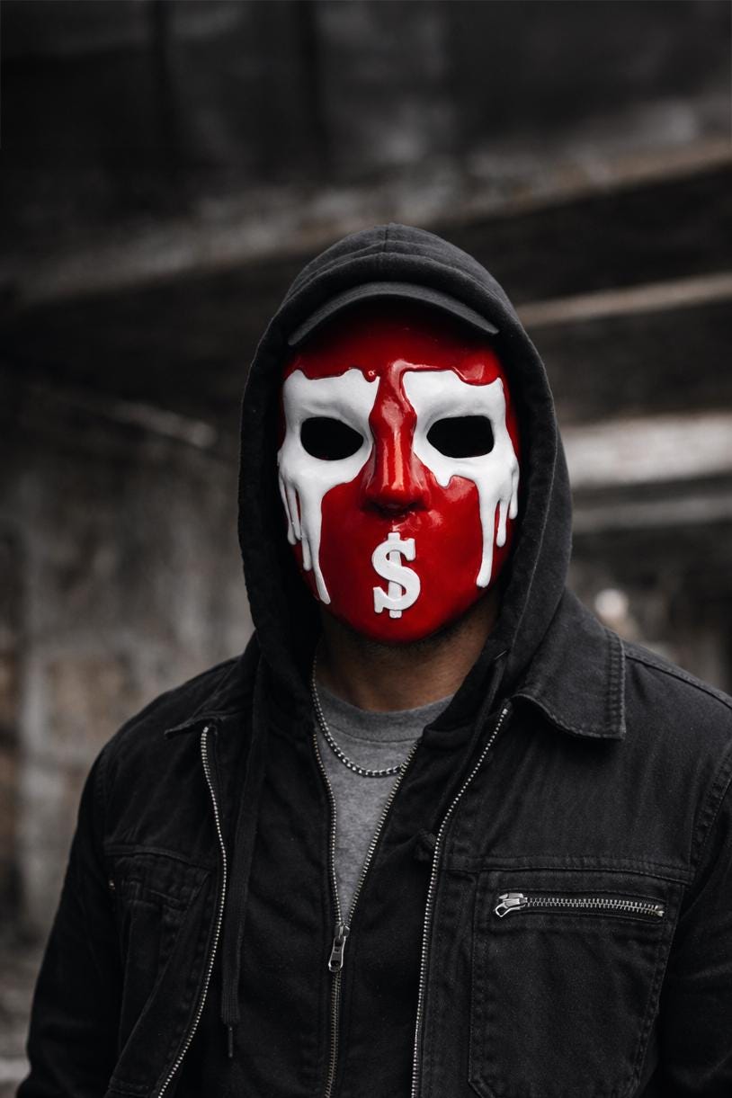 Hollywood Undead J - Dog V Mask: Halloween Scary Soft Masquerade Mask - Venemask