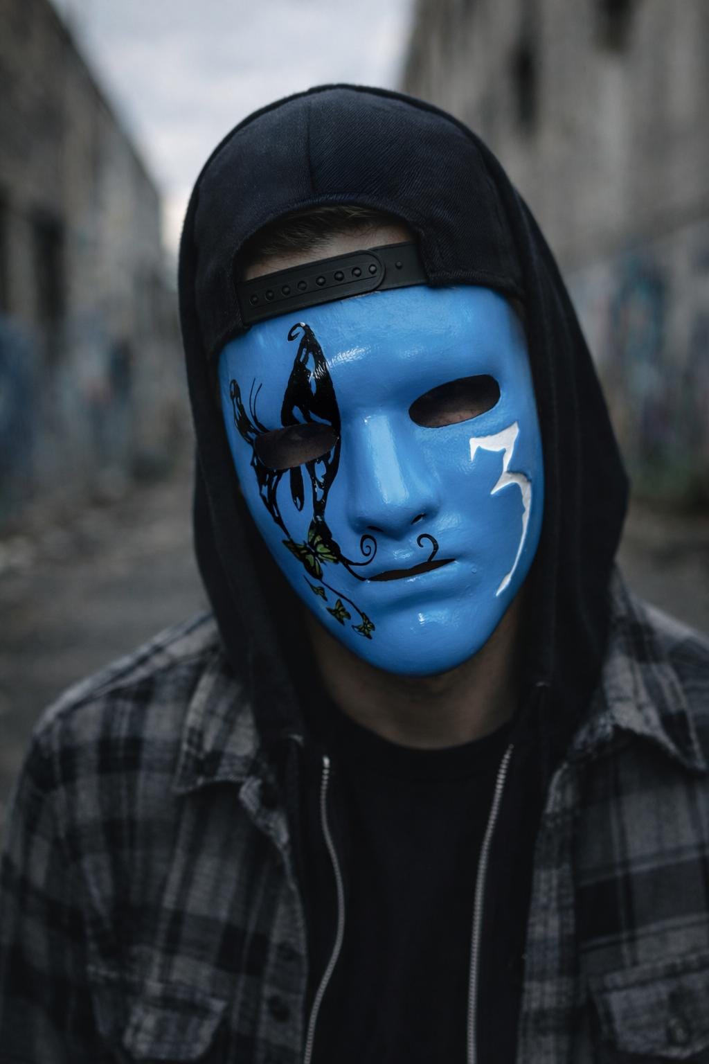 Hollywood Undead Johnny 3 Tears SS Mask: Halloween Scary Soft Masquerade Mask - Venemask