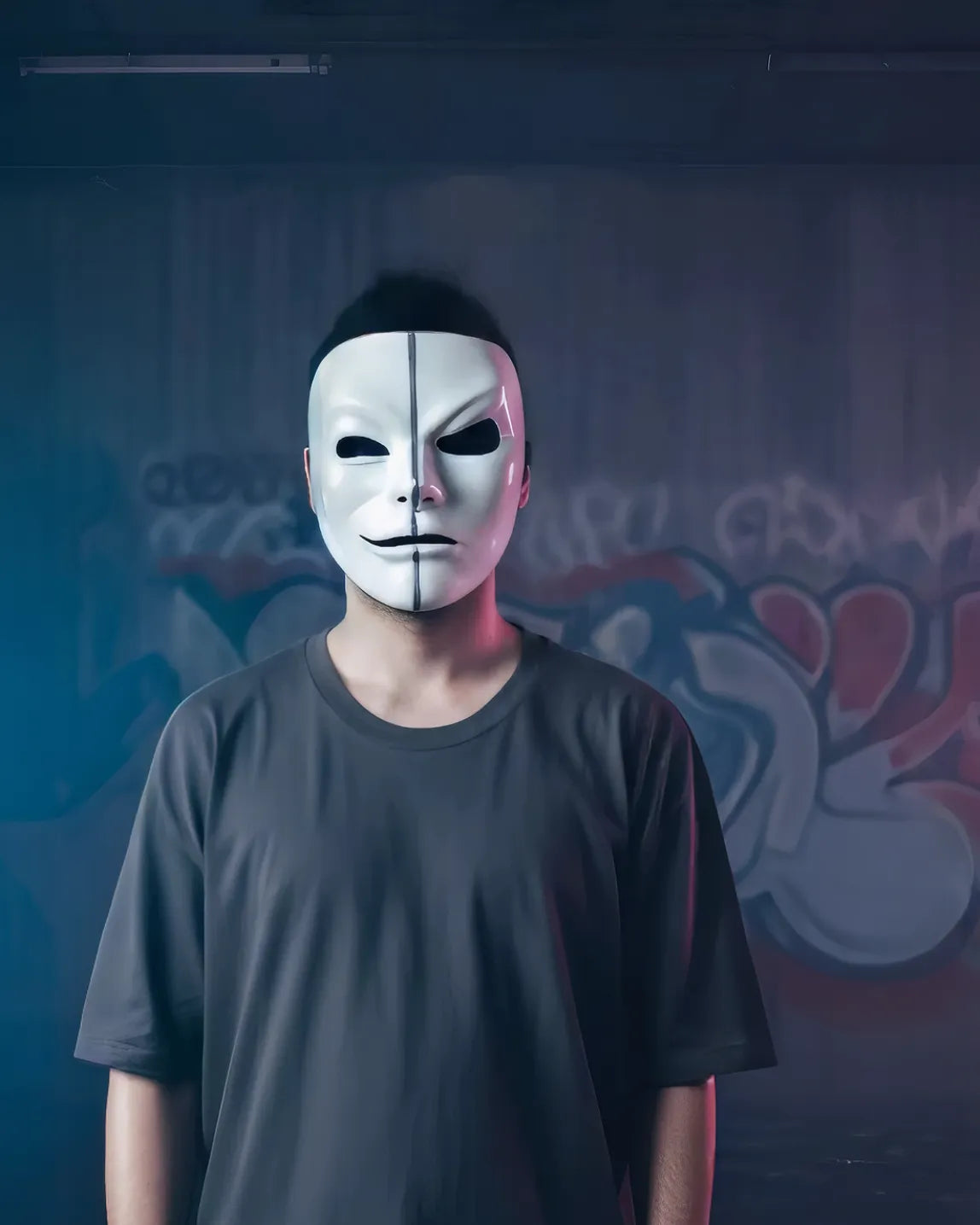 Hollywood Undead Matty Da Kurlzz; 2008-2010 Swan Songs, Silver Line mask handcrafted Venetian cosplay