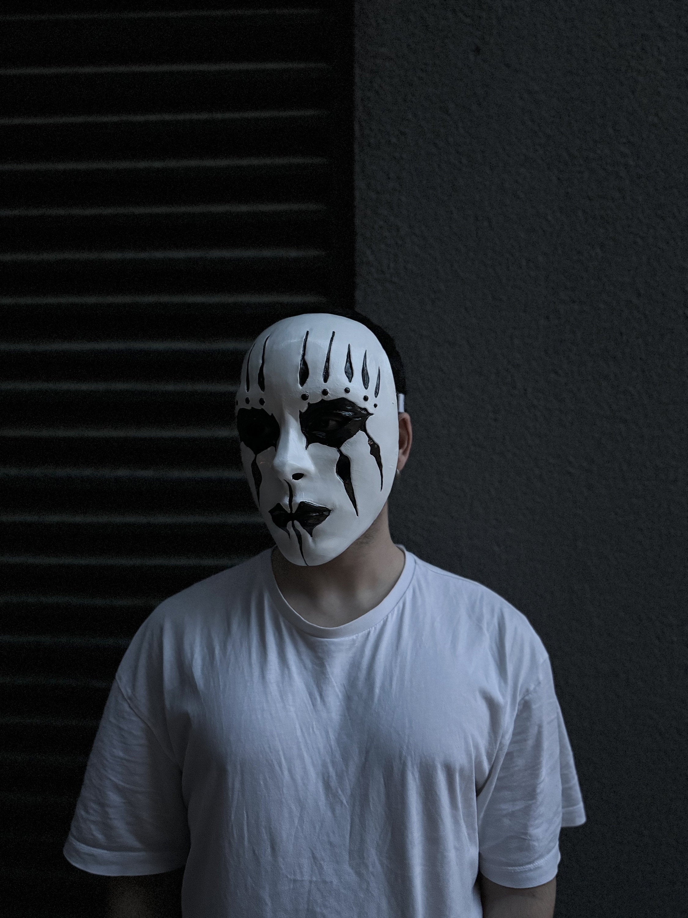 Slipknot Joey Jordison Mask - White and Black Mask - Metal Music Band Mask - Venemask