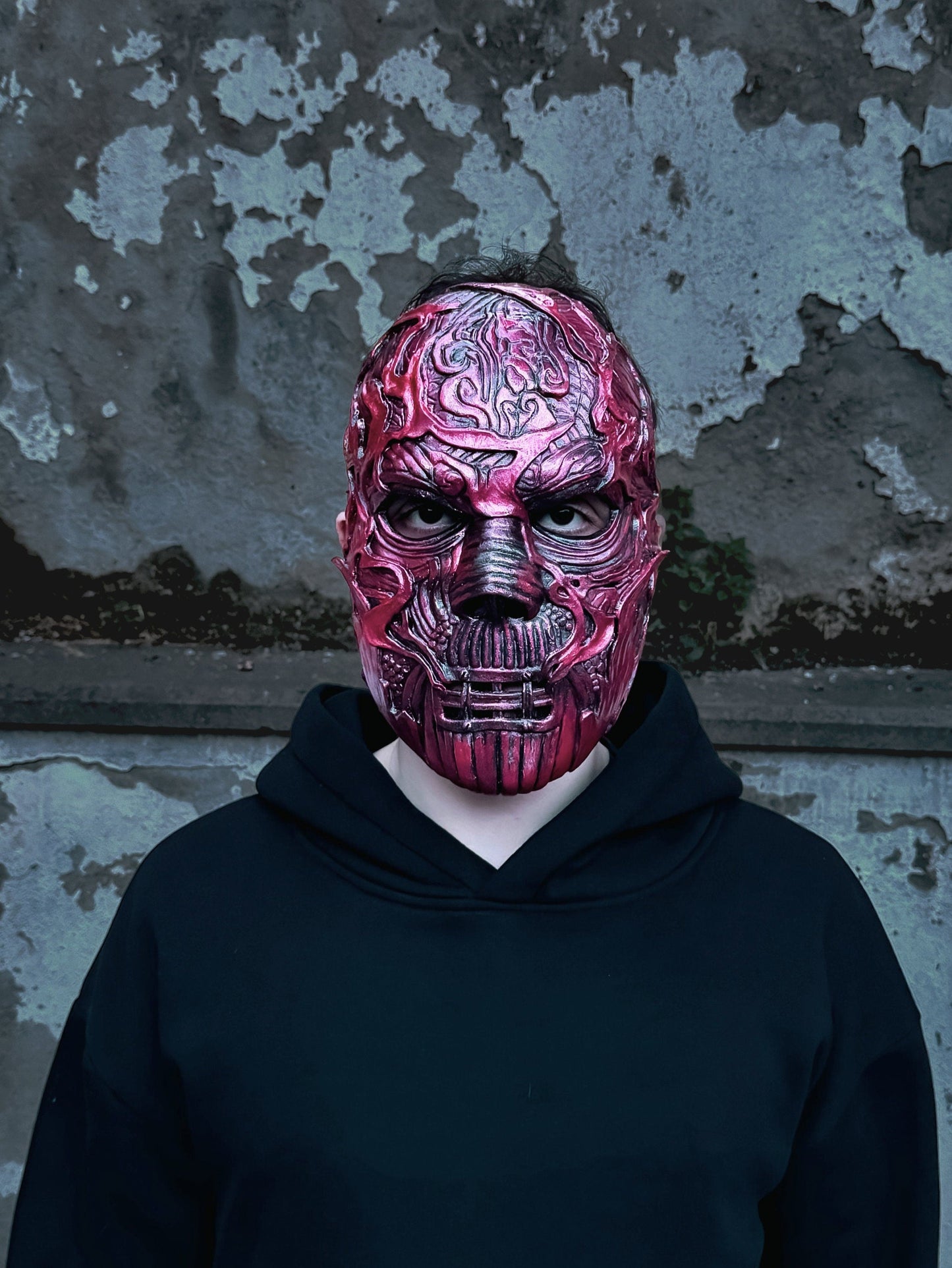 Slipknot Alessandro Venturella "Vman" Mask - Red and Black Mask - Metal Music