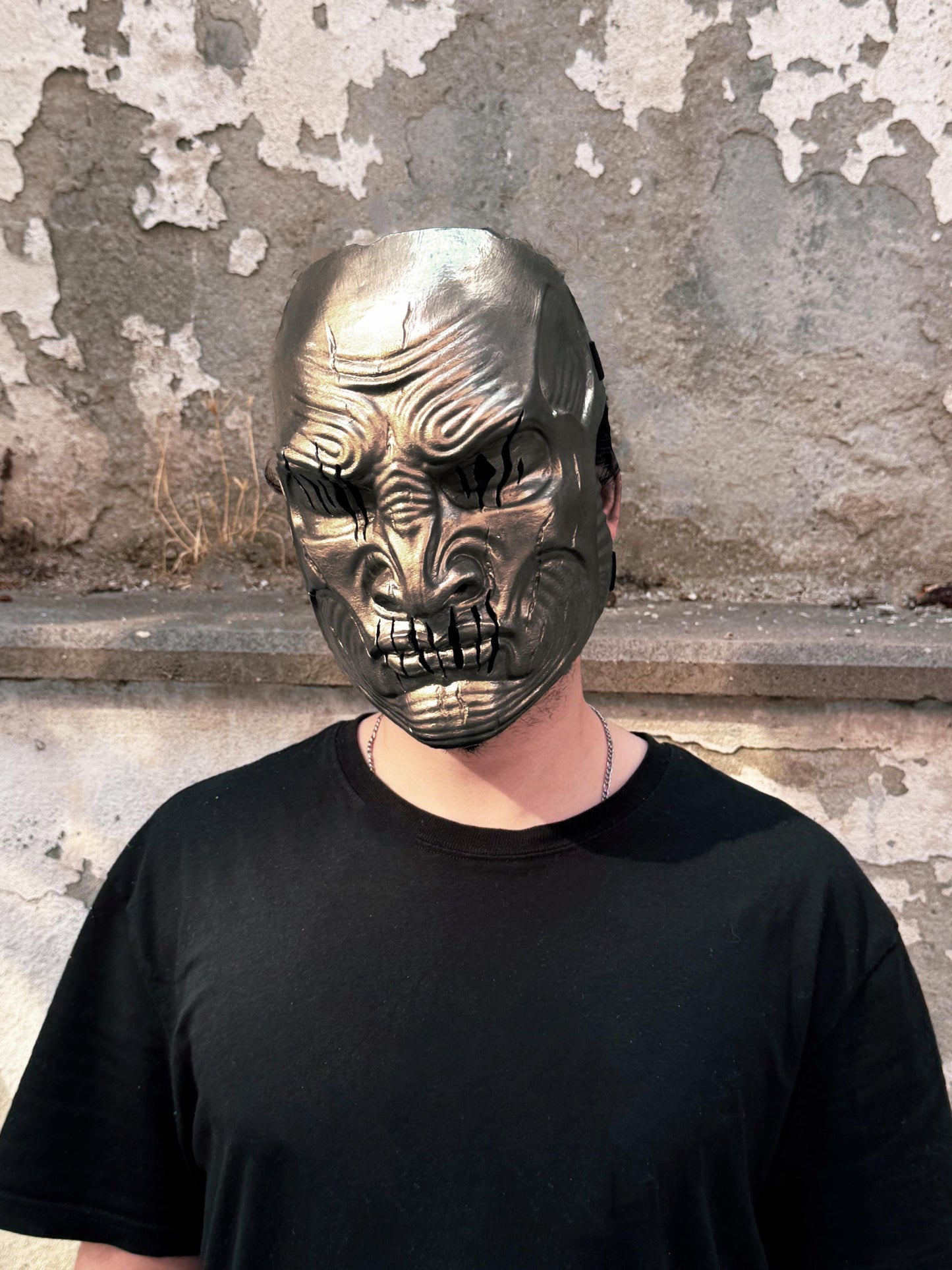 Slipknot Alessandro Venturella "Vman" New Mask - Soft Light Gold Mask - Metal