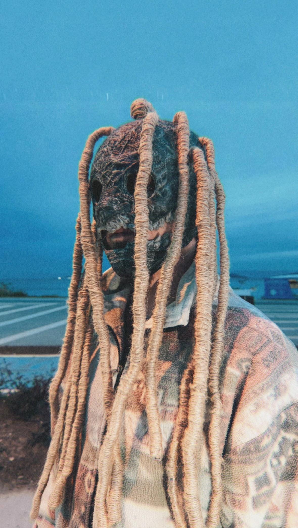 Slipknot Corey Taylor 25th Anniversary Mask - Dreadlocks Mask - Scarecrow Mask - Halloween Scary Mask - Cosplay, events, party mask
