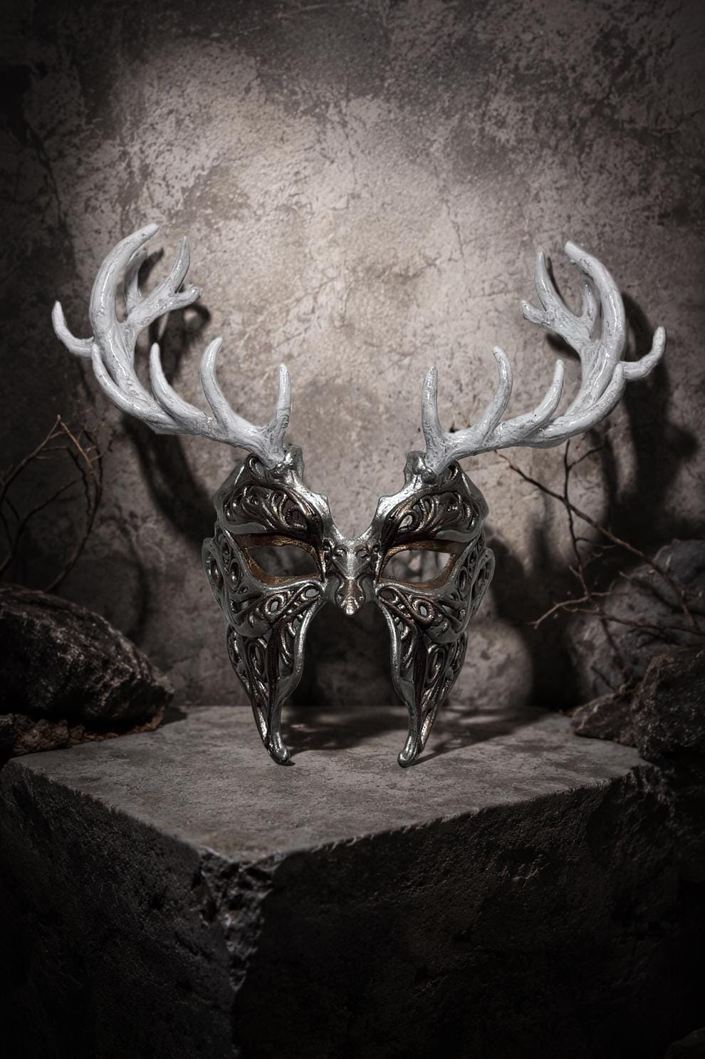 Forest Guardian Antler, Woodland Fantasy Mask: Elven Deer, Nature Inspired Cosplay, Fantasy Costume Accessory, LARP Mask