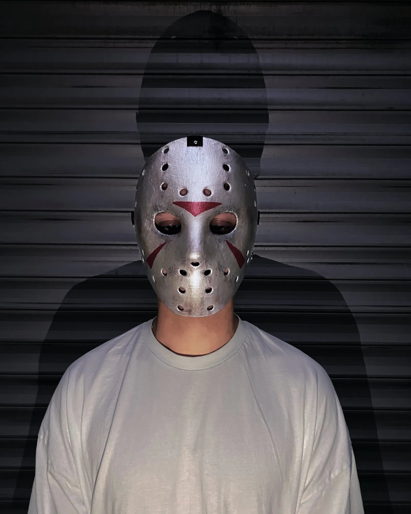 Jason Voorhees Friday the 13th; Handcrafted Spooky Halloween Mask, Venetian style, perfect for cosplay, fantasy, and masquerade events.
