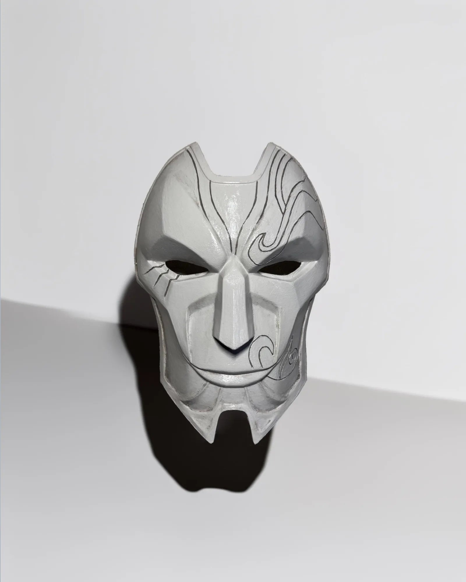 Jhin League of Legends; Cosplay Wearable Party, Masquerade mask, handcrafted venetian fantasy mask for cosplay events and decor.
