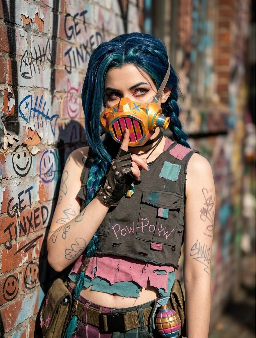 Jinx Jinxed Enforcer Gas; League of Legends Arcane Mask - Venemask