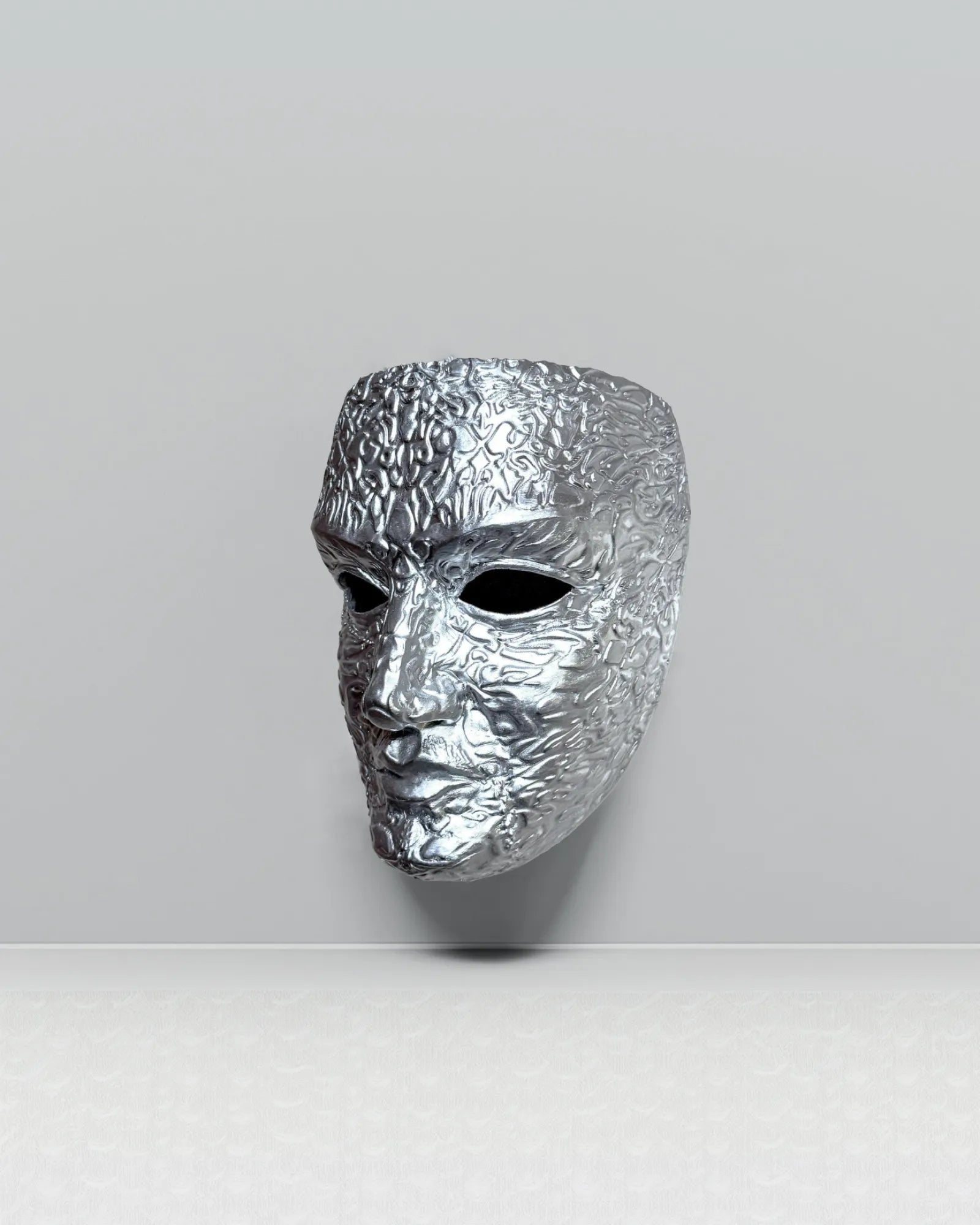 King Baldwin IV Kingdom of Heaven "The Leper" Embroidered Ancient Mask, handcrafted Venetian cosplay mask for Halloween and Carnival.