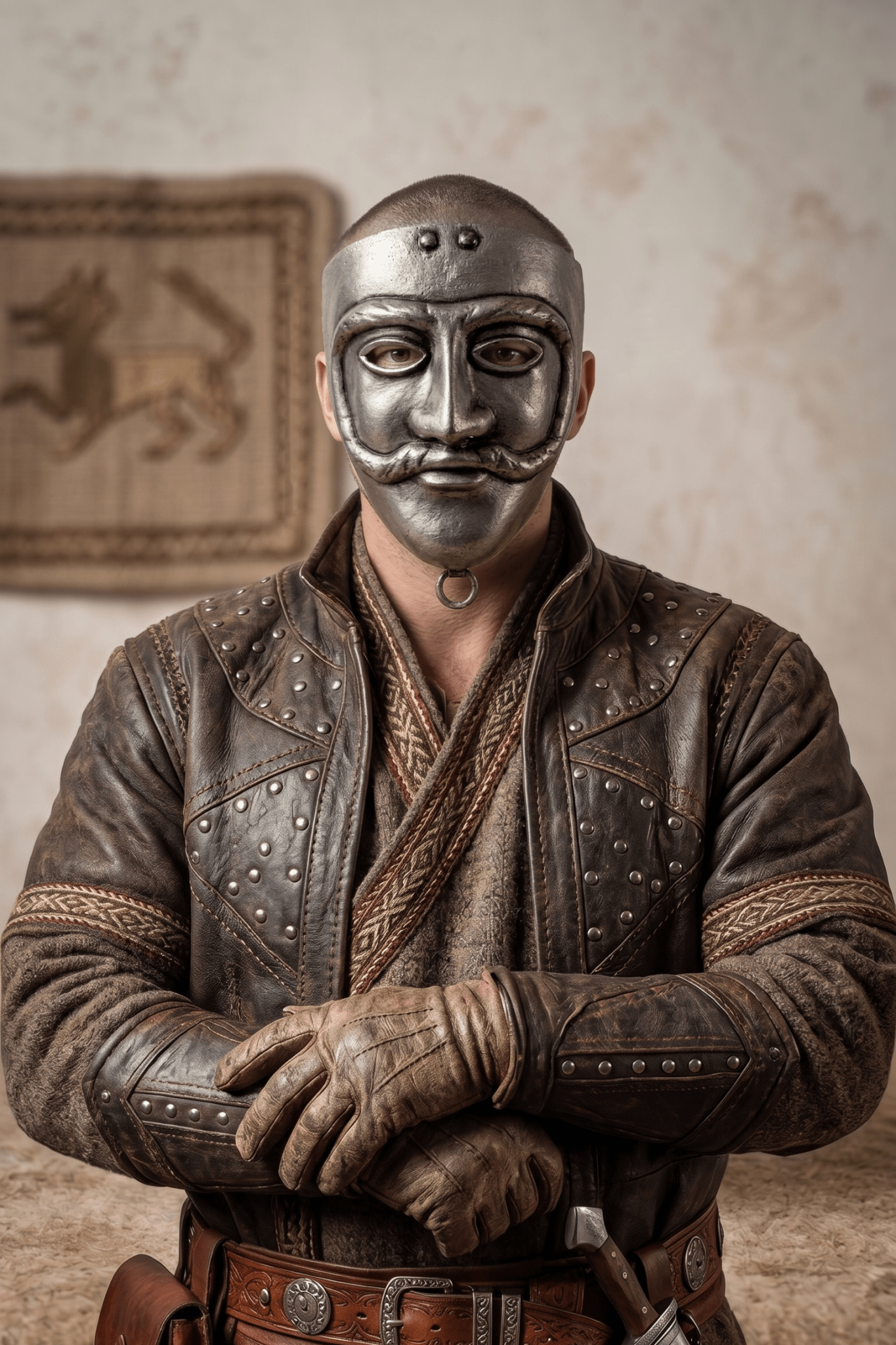 Kipchak Cuman Turkic Warrior Mask: Medieval Steppe Nomad - Venemask