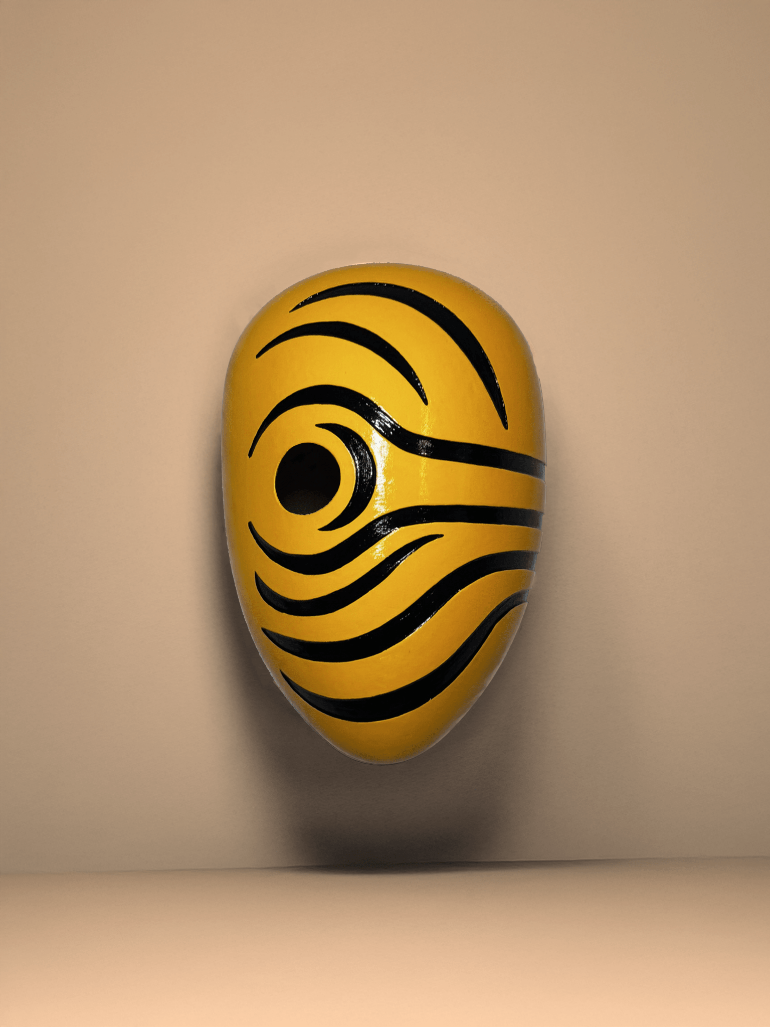 Obito Mex Yellow; Anime Akatsuki Cosplay Prop, Handmade Japanese Style mask - Venemask