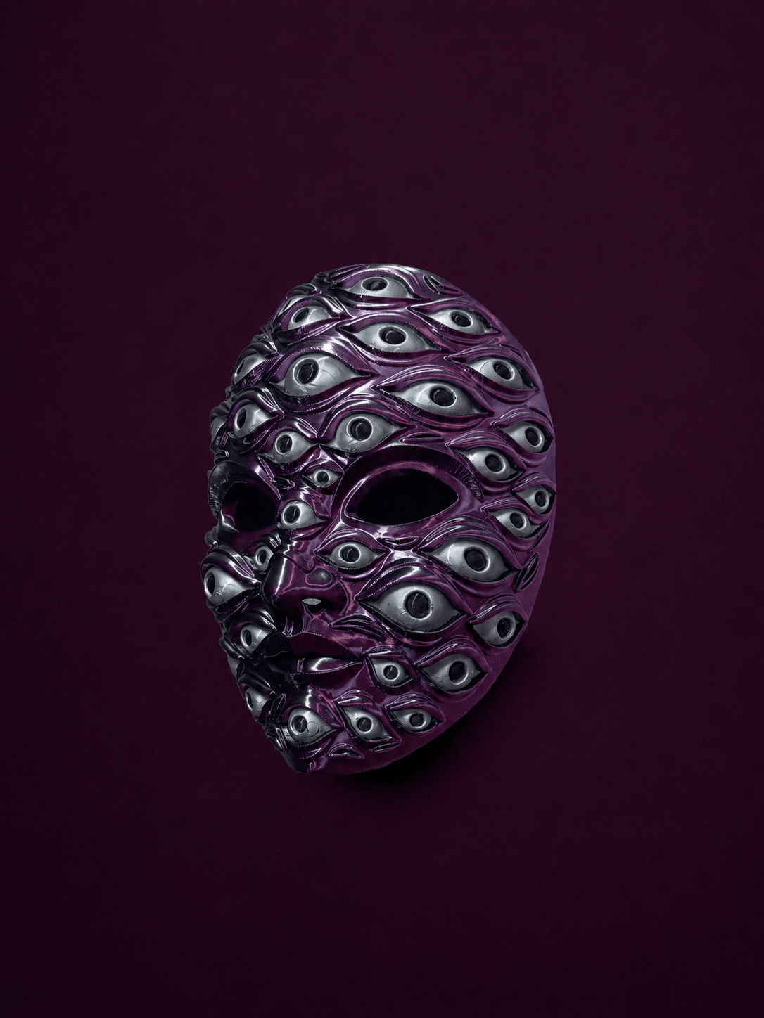 PRE-COLORED Multicolor; Psychedelic All Eyes Cosmic Multi-Eye Mask - Venemask