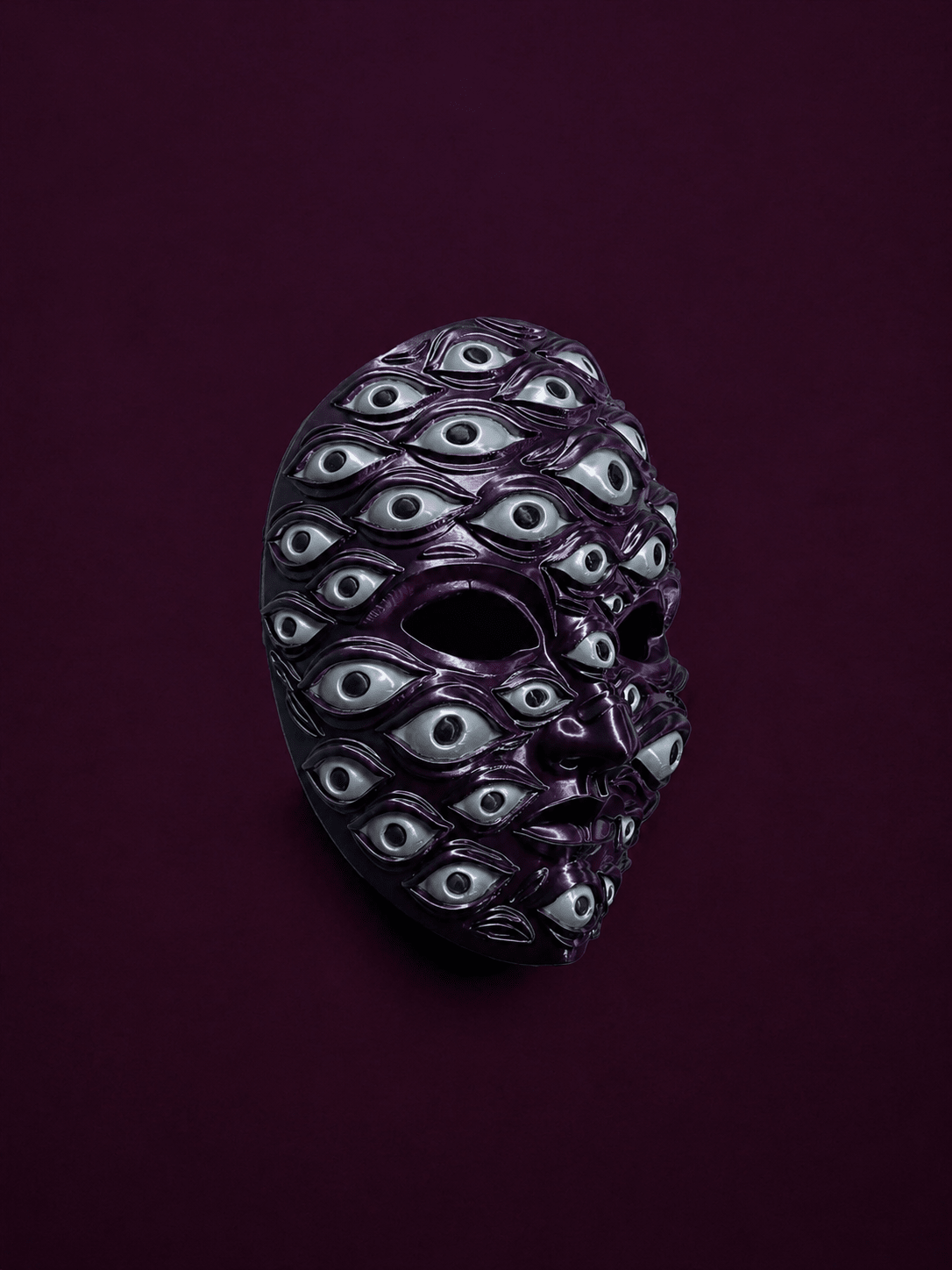 PRE-COLORED Multicolor; Psychedelic All Eyes Cosmic Multi-Eye Mask - Venemask