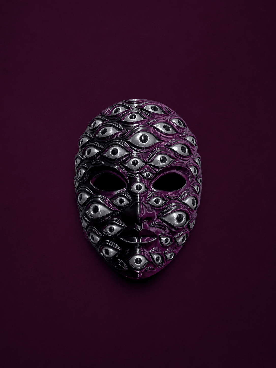 PRE-COLORED Multicolor; Psychedelic All Eyes Cosmic Multi-Eye Mask - Venemask