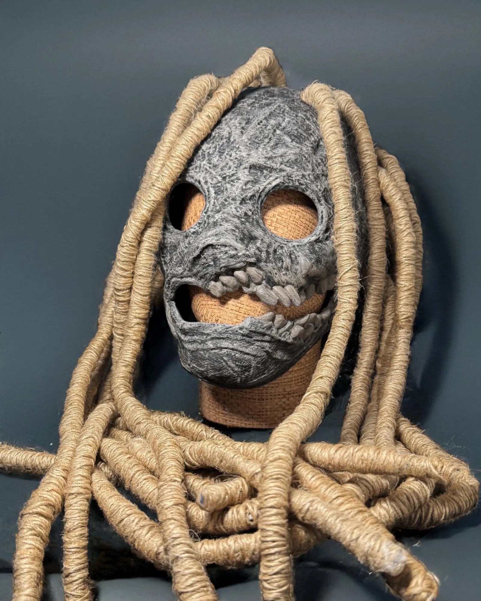 Slipknot Corey Taylor 25th Anniversary Mask; Dreadlocks, Scarecrow Mask handcrafted Venetian cosplay
