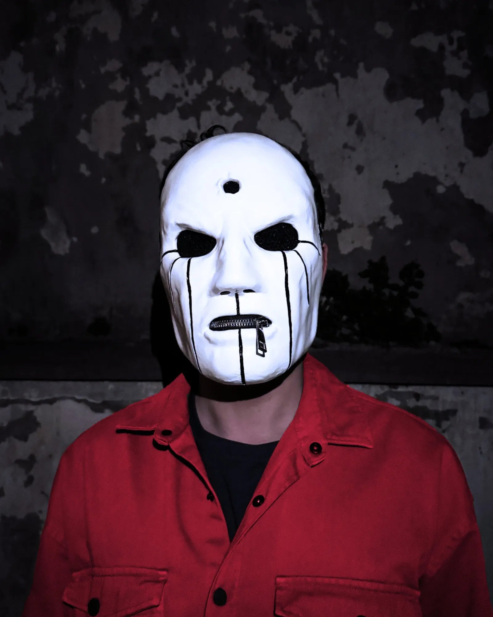 Slipknot Eloy Casagrande; White and Black - New Original Pattern Mask, handcrafted Venetian cosplay fantasy mask, Halloween costume accessory.