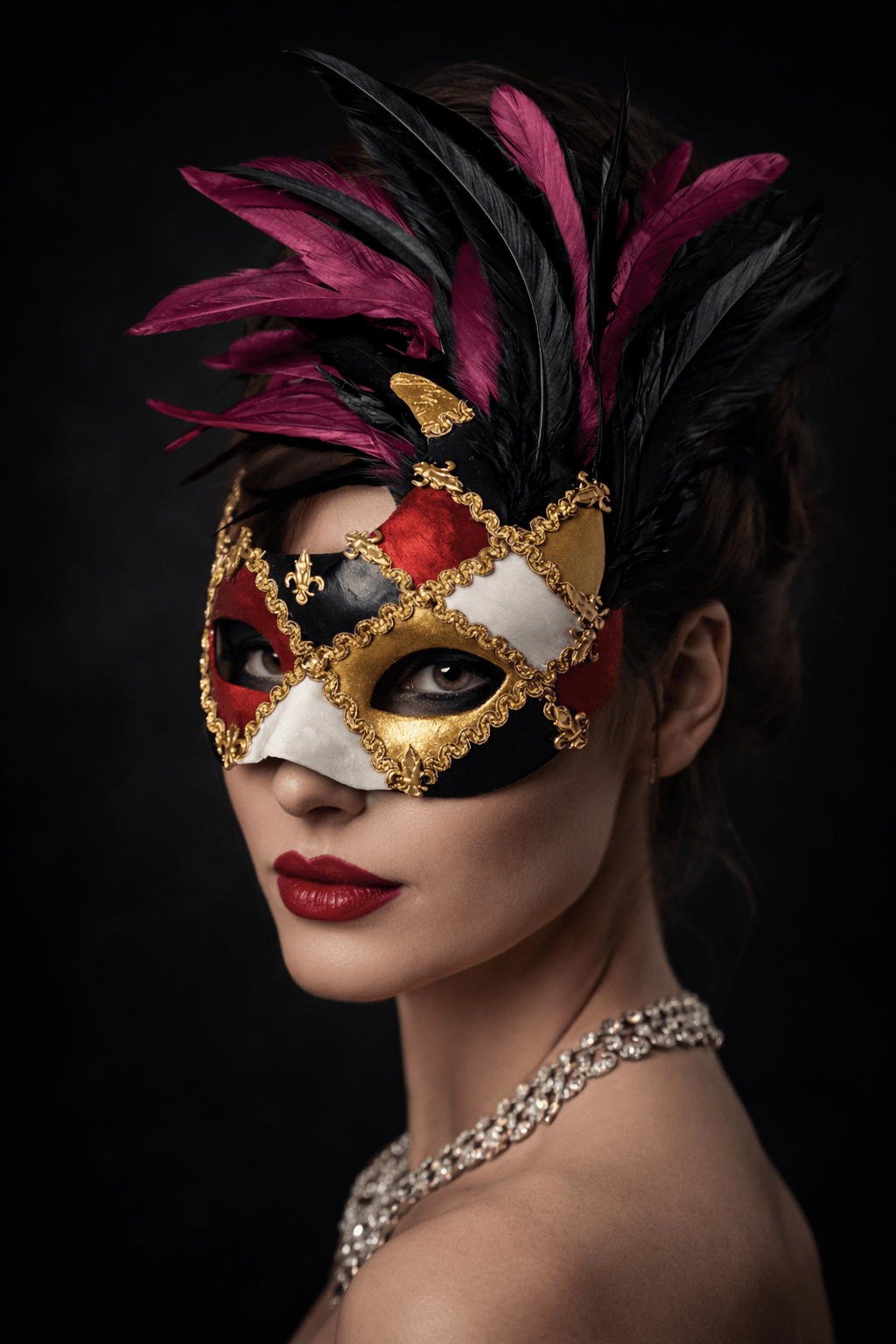 Venetian Eye - Catching Winged; Woman Half Eye Mask - Venemask