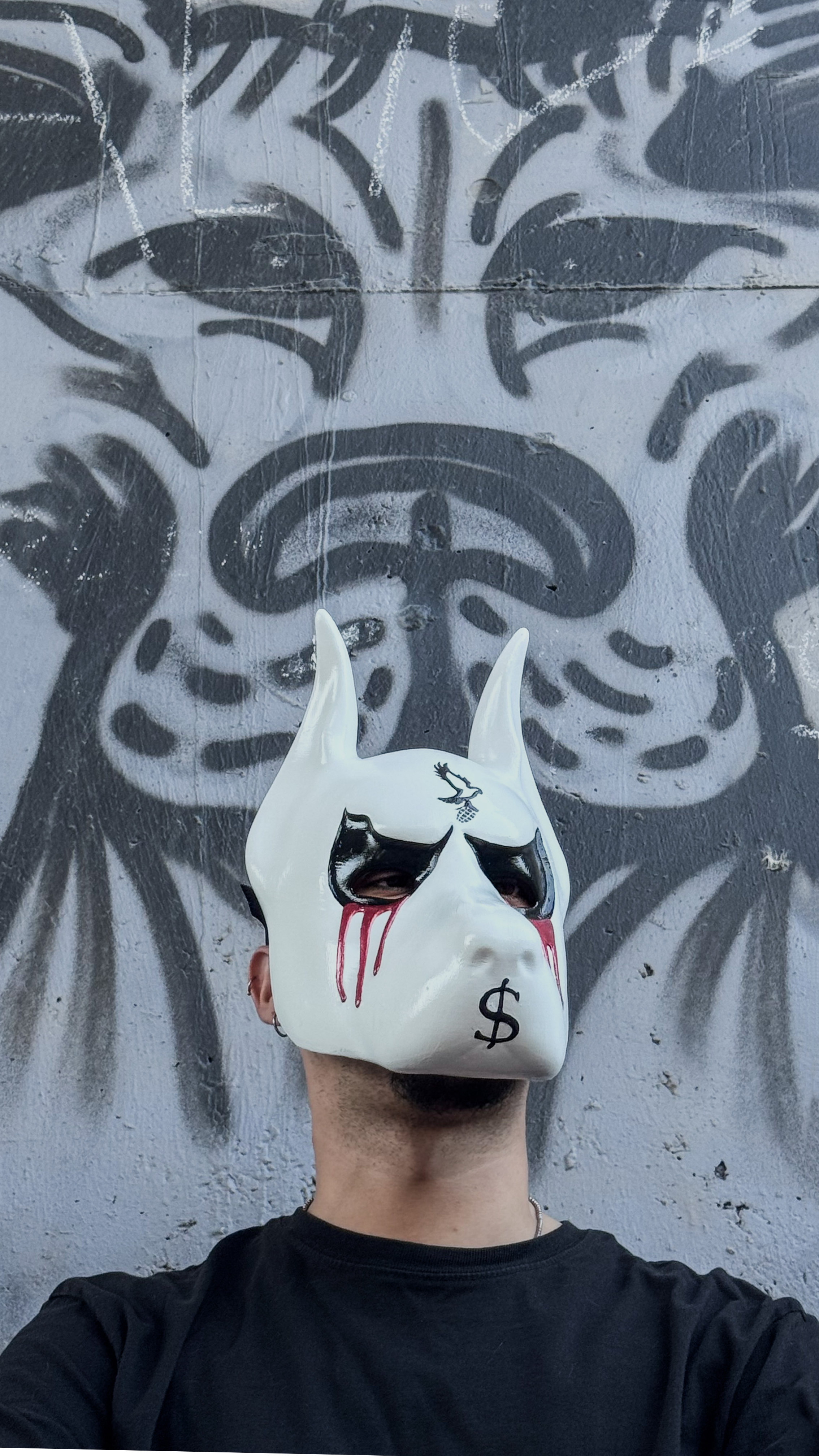 Hollywood Undead J-Dog Inspired Mask - Cartoonish Dog Mask - Blood and Dolar - Animal Helmet - Venemask
