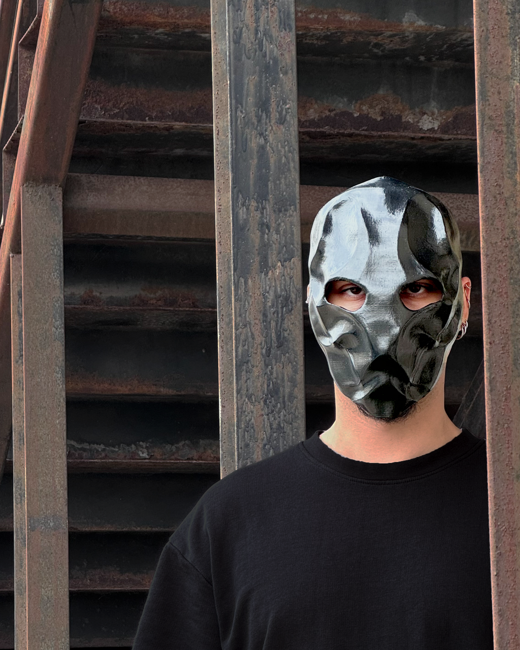 Black Venom Warrior Mask - Dark Morph Face - Alien Hunter Cosplay - Gothic Creature Warrior - Venemask