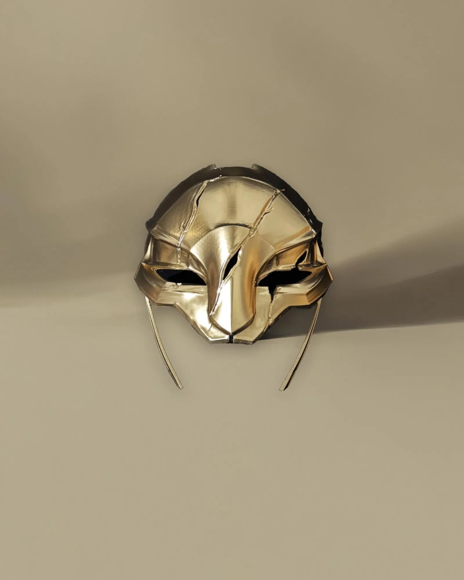 Ambessa Medarda Battle; Arcane, Warwick-Scratched, Cosplay Wearable Mask handcrafted Venetian mask for fantasy cosplay events.