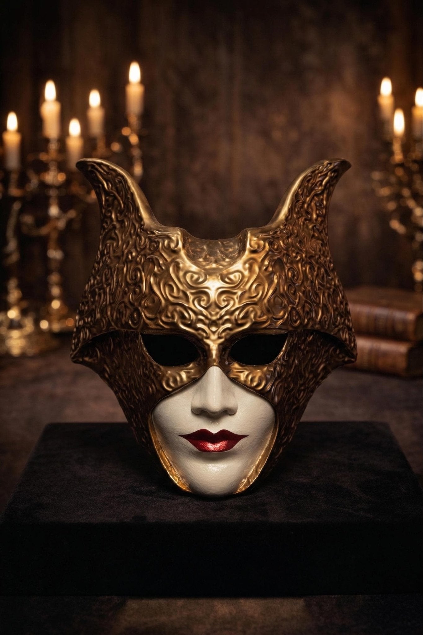 Baroque Gold Eyes Wide Shut Inspired Mask: Ornate, Volto Mask, Kubrick Film, masquerade - Venemask