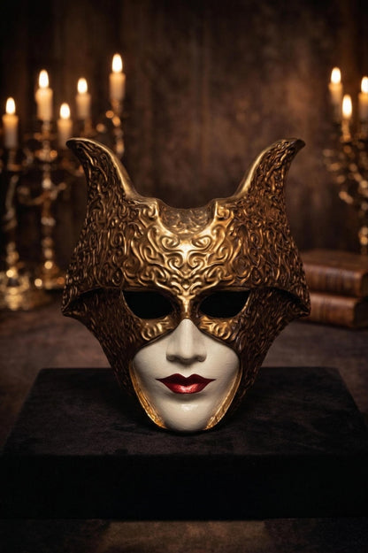 Baroque Gold Eyes Wide Shut Inspired Mask: Ornate, Volto Mask, Kubrick Film, masquerade - Venemask