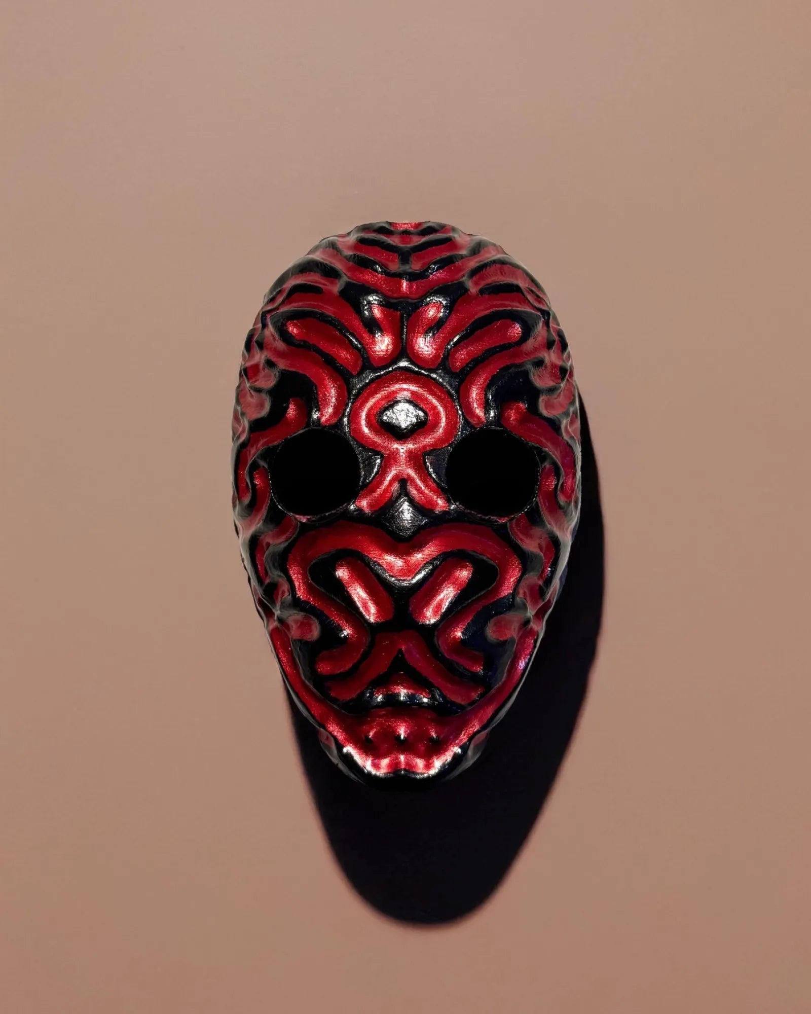 Bone Ritual Mask Blood Channel Dark Ritual; Creepy Anatomical, Vein Pattern Horror Mask ...