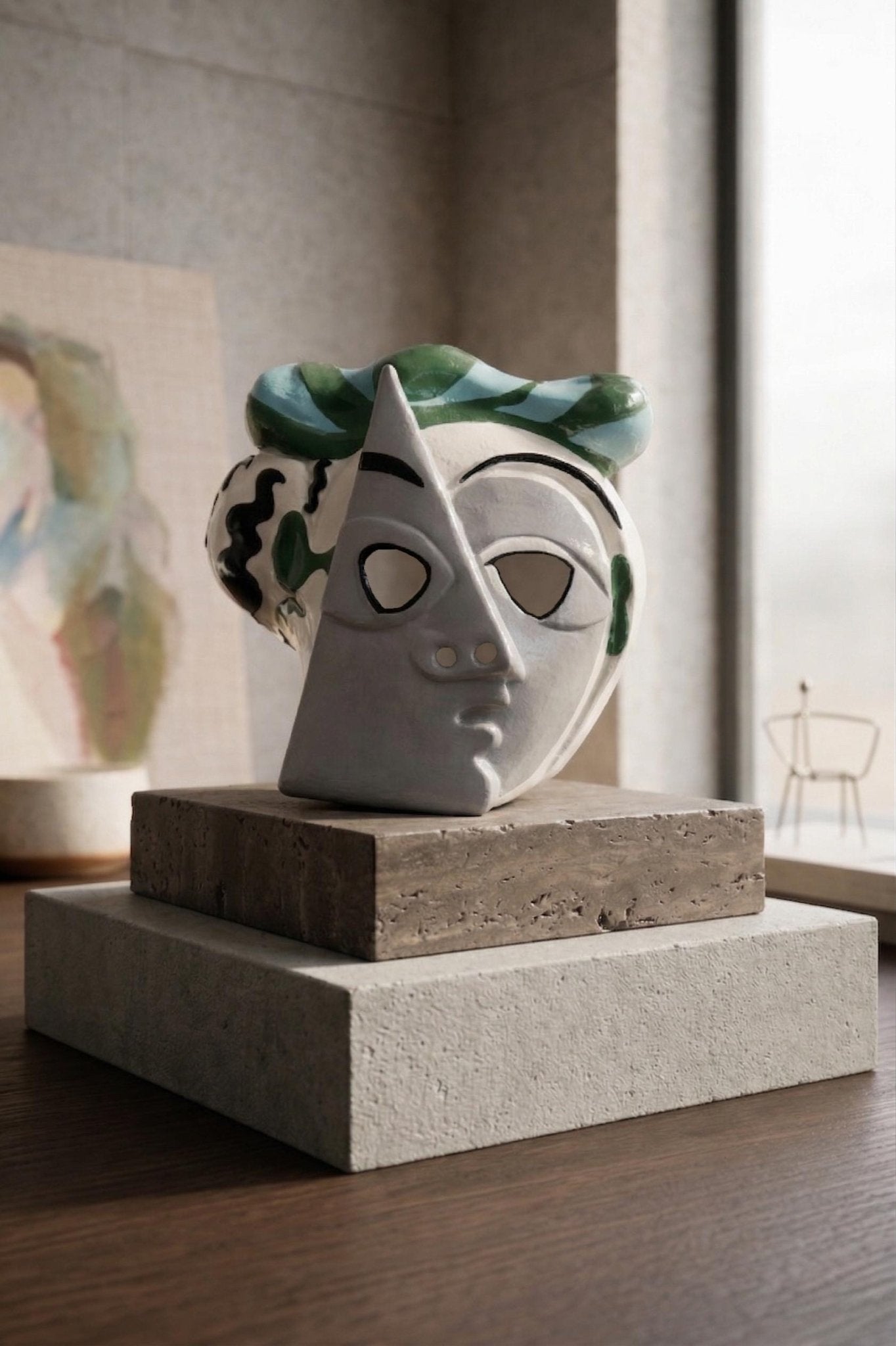 Cubist Picasso mask, Eyes Wide Shut Inspired: Surreal Art Mask for Costume, Masquerade & Wall Decor - Venemask