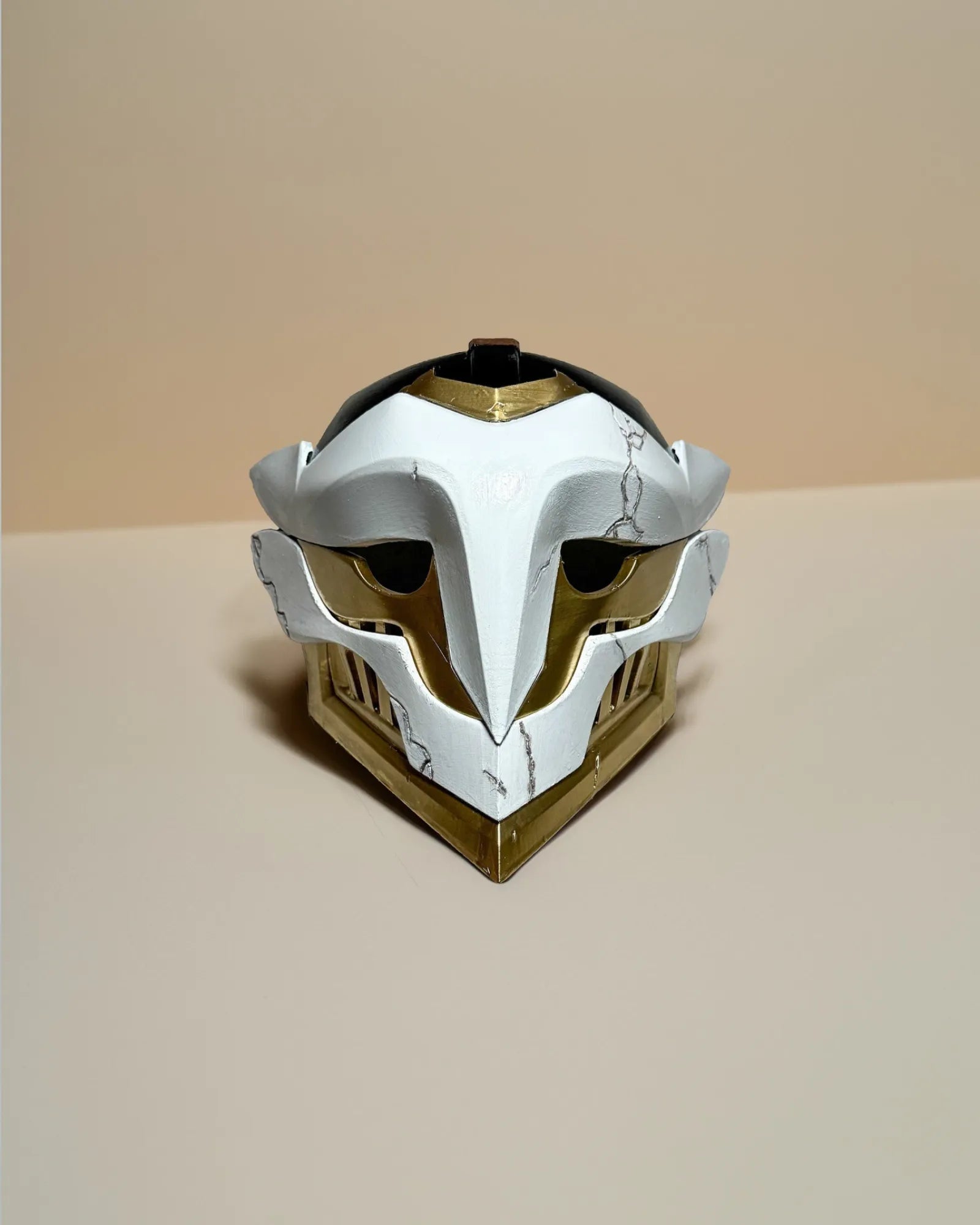 Ekko Arcane Owl Boy Firelight; Cosplay Wearable Helmet Mask, handcrafted Venetian mask for cosplay or fantasy events.