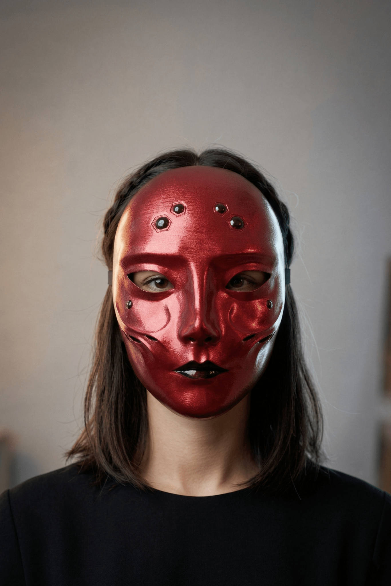 Elise League of Legends Noxus Red Spider; Elise Kythera Zaavan, Dormant Spiderling Mask - Venemask