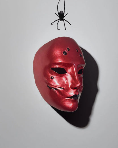 Elise League of Legends Noxus Red Spider; Elise Kythera Zaavan, Dormant Spiderling Mask handcrafted Venetian cosplay mask