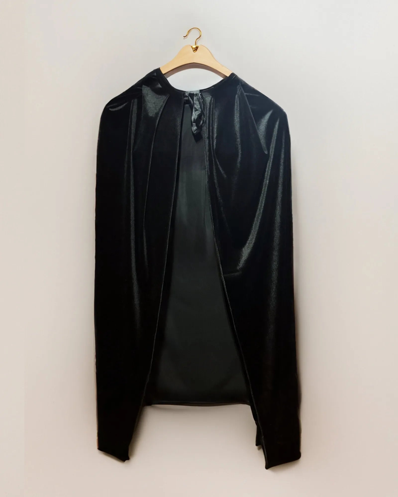 Eyes Wide Shut Inspired Black Velvet Hooded Cloak; Halloween Cloak for handcrafted venetian mask cosplay fantasy events.