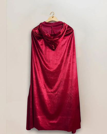 Eyes Wide Shut Red Velvet Hooded Cloak; Inspired Cape Cloak - Venemask
