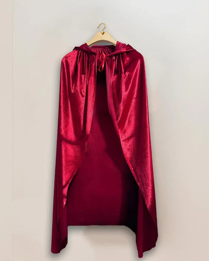 Eyes Wide Shut Red Velvet Hooded Cloak; Inspired Cape Cloak - Venemask