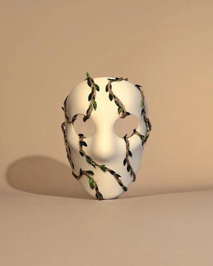 Forest Spirit Jute Leaf; Naturebound Vine, Green Ivy, Druid’s Embrace Eco Inspired Mask - Venemask