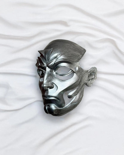 Ghost inspired Phantomime; Papa Emeritus Death Metal look mask, handcrafted Venetian cosplay mask, ideal for fantasy events and decor.