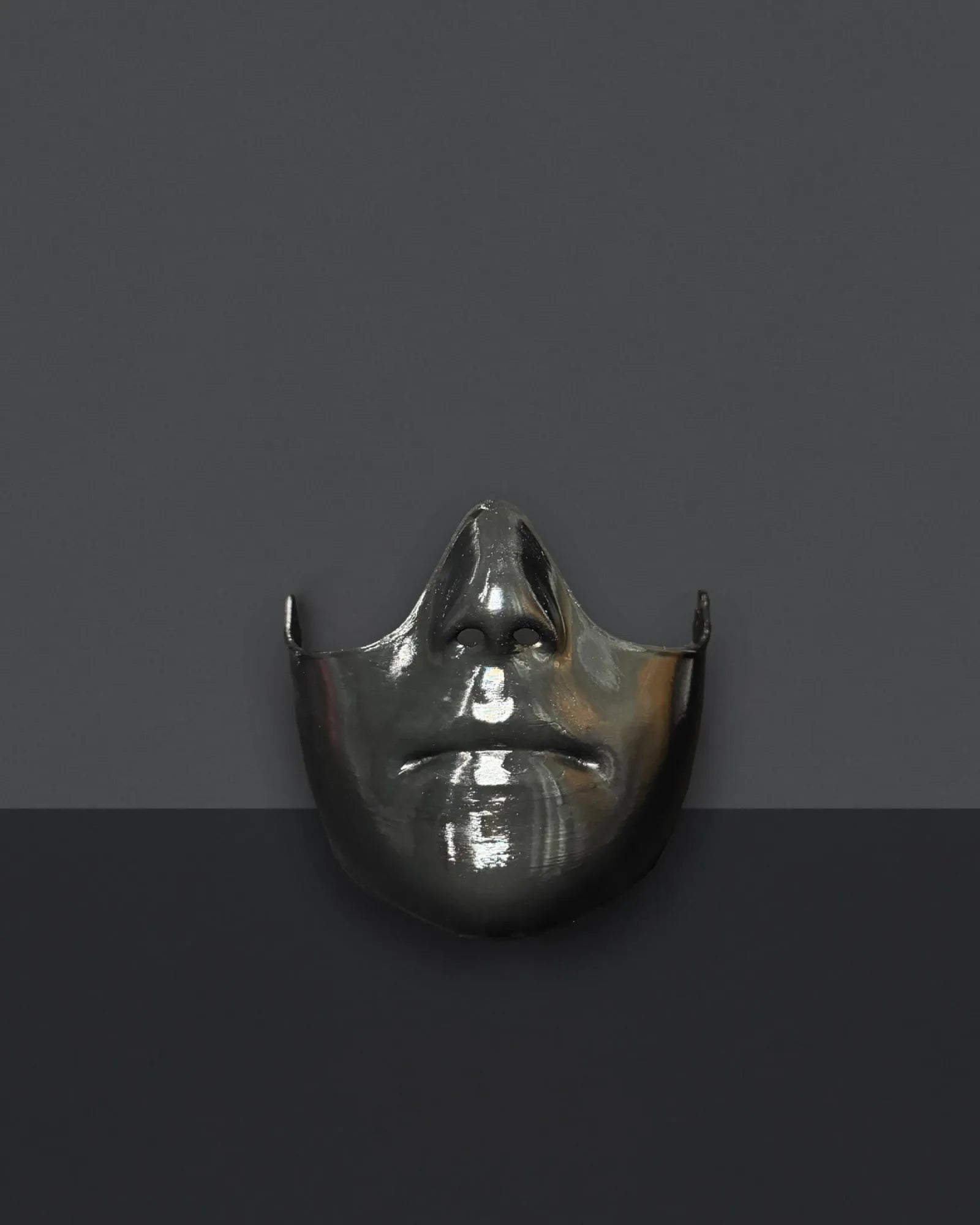 Ghost inspired Rite Here Rite Now Ghoulette Cello player; Mouth Black mask, handcrafted Venetian cosplay fantasy mask.