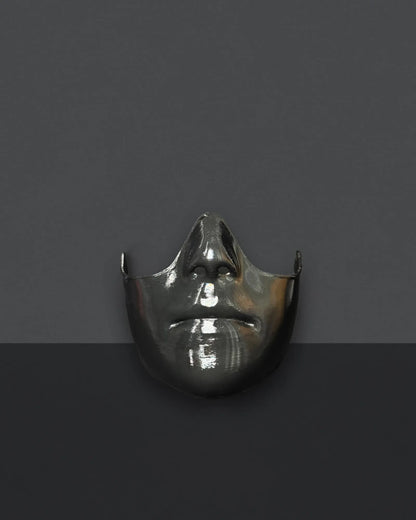 Ghost inspired Rite Here Rite Now Ghoulette Cello player; Mouth Black mask, handcrafted Venetian cosplay fantasy mask.