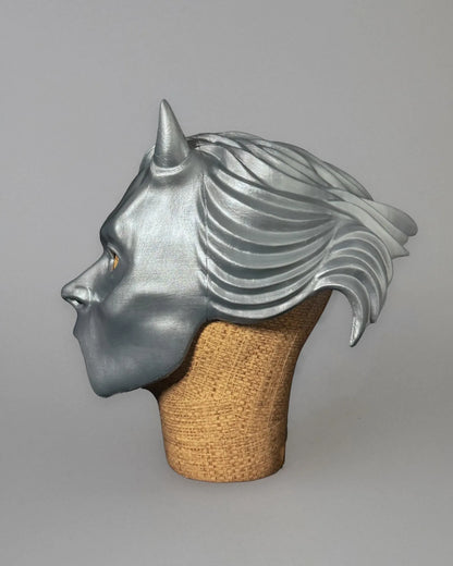 Ghost Nameless Ghoul Prequelle Era 4; Full Head Helmet Mask - handcrafted Venetian mask ideal for cosplay and fantasy events.