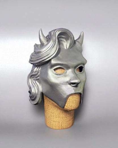 Ghost Nameless Ghoulette Prequelle Era 4; Full Head Ghoul Helmet handcrafted Venetian cosplay mask with fantasy style.