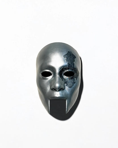 Ghost Nameless Ghouls; Ghost Perpetua Era - Silver Look Skull Mask, handcrafted Venetian cosplay and fantasy mask