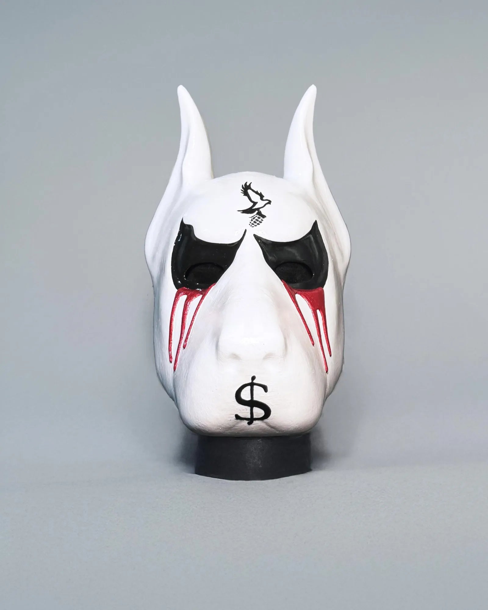 Hollywood Undead J-Dog Inspired; Cartoonish Dog, Blood and Dolar Helmet handcrafted Venetian cosplay mask