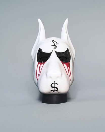 Hollywood Undead J-Dog Inspired; Cartoonish Dog, Blood and Dolar Helmet handcrafted Venetian cosplay mask