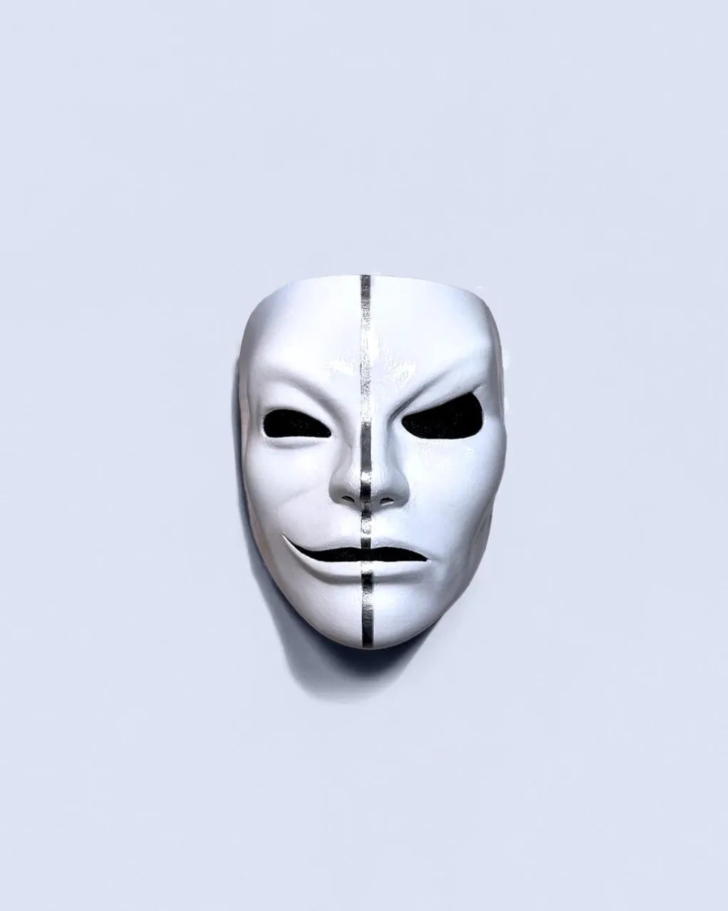 Hollywood Undead Matty Da Kurlzz; 2008-2010 Swan Songs, Silver Line mask handcrafted Venetian cosplay mask